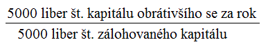 5000 liber t. kapitlu obrtivho se za rok /5000 liber t. zlohovanho kapitlu.